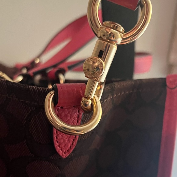 Coach Dempsey Stripe Tote - Picture 7 of 12